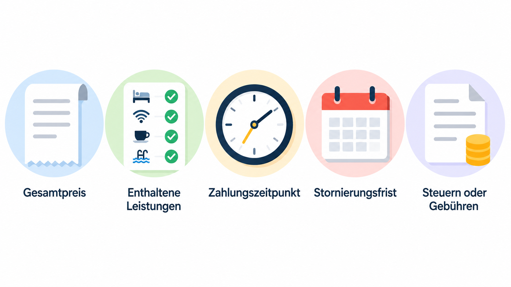 Show a numbered checklist of the section’s three stated steps: Reisedaten eingeben, passende Angebote eingrenzen, Tarifdetails vor dem Bezahlen lesen.