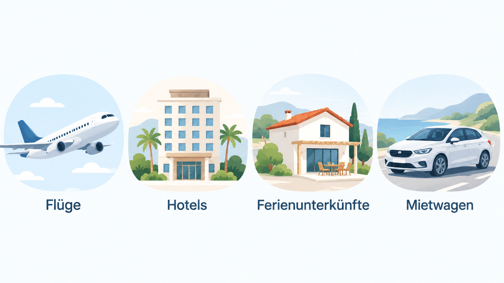 Gemeinsame Recherche mehrerer Reisebausteine der getrennten Buchung gegenüberstellen; die genannten Gründe für eine getrennte Buchung als bestimmte Unterkunft, flexibler Tarif oder